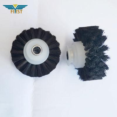 Hitam 60*8.5*35mm Brush Wheel Untuk Suku Cadang Mesin Cetak KBA