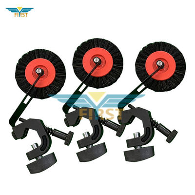 Dukungan Sikat Roda Hitam Heidelberg dengan Rambut Babi dan Bahan Besi untuk Suku Cadang Mesin Cetak OEM Tersedia