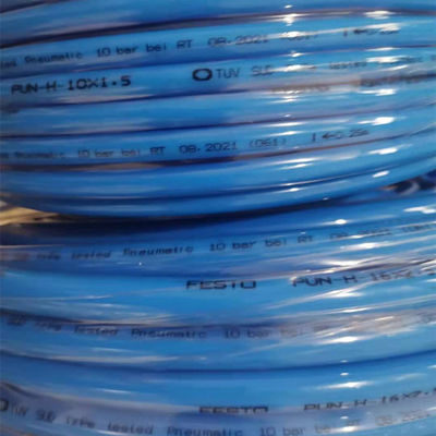 Blue Color Festo PU Tube 4mm Ukuran Pipa Udara Pneumatik untuk Mesin Percetakan Offset
