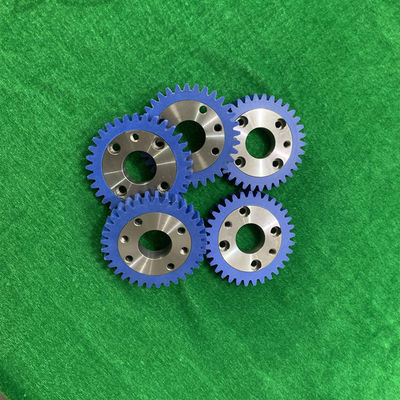 33 Gigi Biru Warna Bahan Besi Gear untuk Mesin Pencetakan Sakura suku cadang