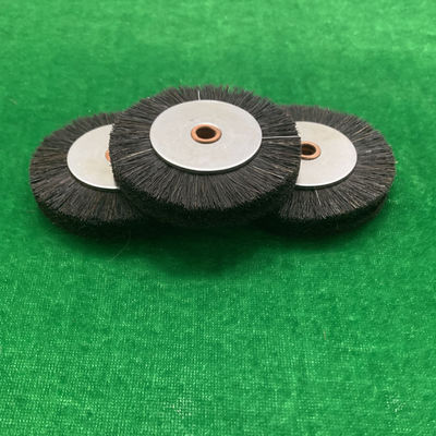 White Color Hard Brush Wheel 60x11x6mm untuk Roland Printing Machine dengan Pig Hair/White Steel