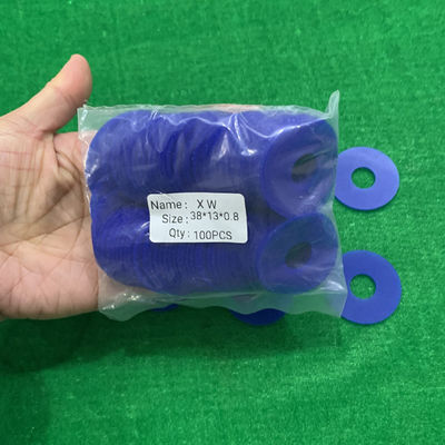 38x15x0.8mm Warna Biru Flat Rubber Sucker untuk Mesin Percetakan Offset
