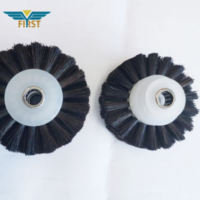 Hitam 60*8.5*35mm Brush Wheel Untuk Suku Cadang Mesin Cetak KBA