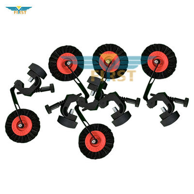 Dukungan Sikat Roda Hitam Heidelberg dengan Rambut Babi dan Bahan Besi untuk Suku Cadang Mesin Cetak OEM Tersedia