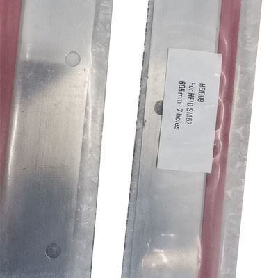UV Ink Resistant Heidelberg Printer Wash Up Blade 605x46x0.5mm dengan 7 lubang untuk SM52 PM52