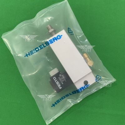 Aluminium Body Solenoid Valve Cylinder Warna Perak untuk Mesin Percetakan SM74/PM74