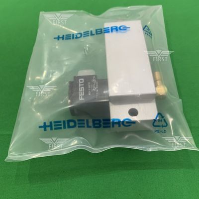 Aluminium Body Solenoid Valve Cylinder Warna Perak untuk Mesin Percetakan SM74/PM74