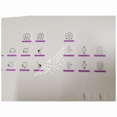 Label Huruf Simbol Panel Membran Warna Putih untuk Stiker Mesin Cetak Heidelberg SM102 Dalam Ukuran 63*21.2 atau 37*15.5CM