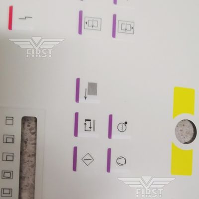 Label Huruf Simbol Panel Membran Warna Putih untuk Stiker Mesin Cetak Heidelberg SM102 Dalam Ukuran 63*21.2 atau 37*15.5CM