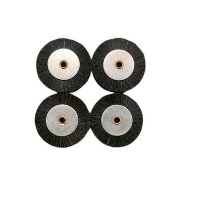White Color Hard Brush Wheel 60x11x6mm untuk Roland Printing Machine dengan Pig Hair/White Steel