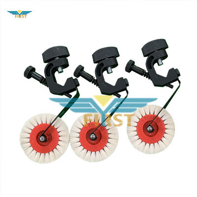 Heidelberg Wheel Brush dengan perawatan permukaan polishing dan rambut babi Bahan besi untuk mesin cetak OEM Tersedia